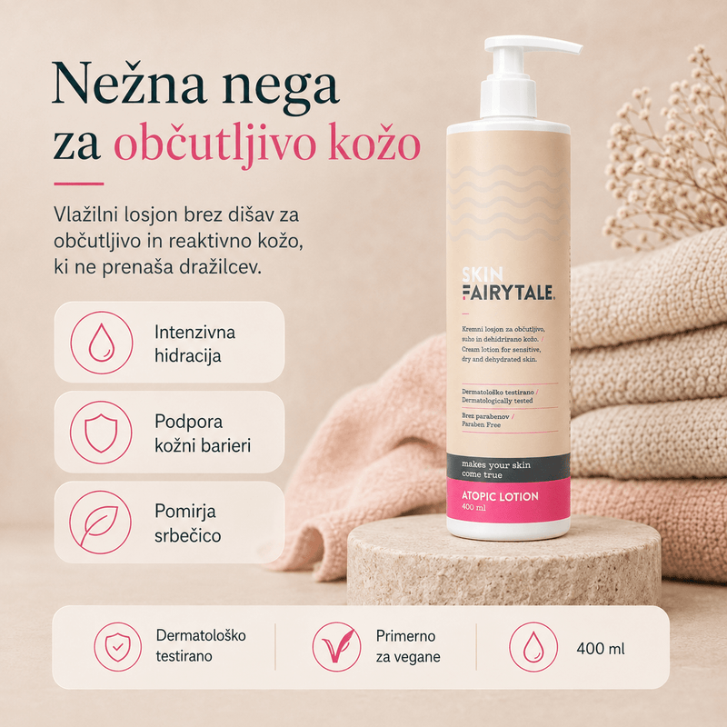 Atopic Lotion Brez Dišav za nego suhe in občutljive kože